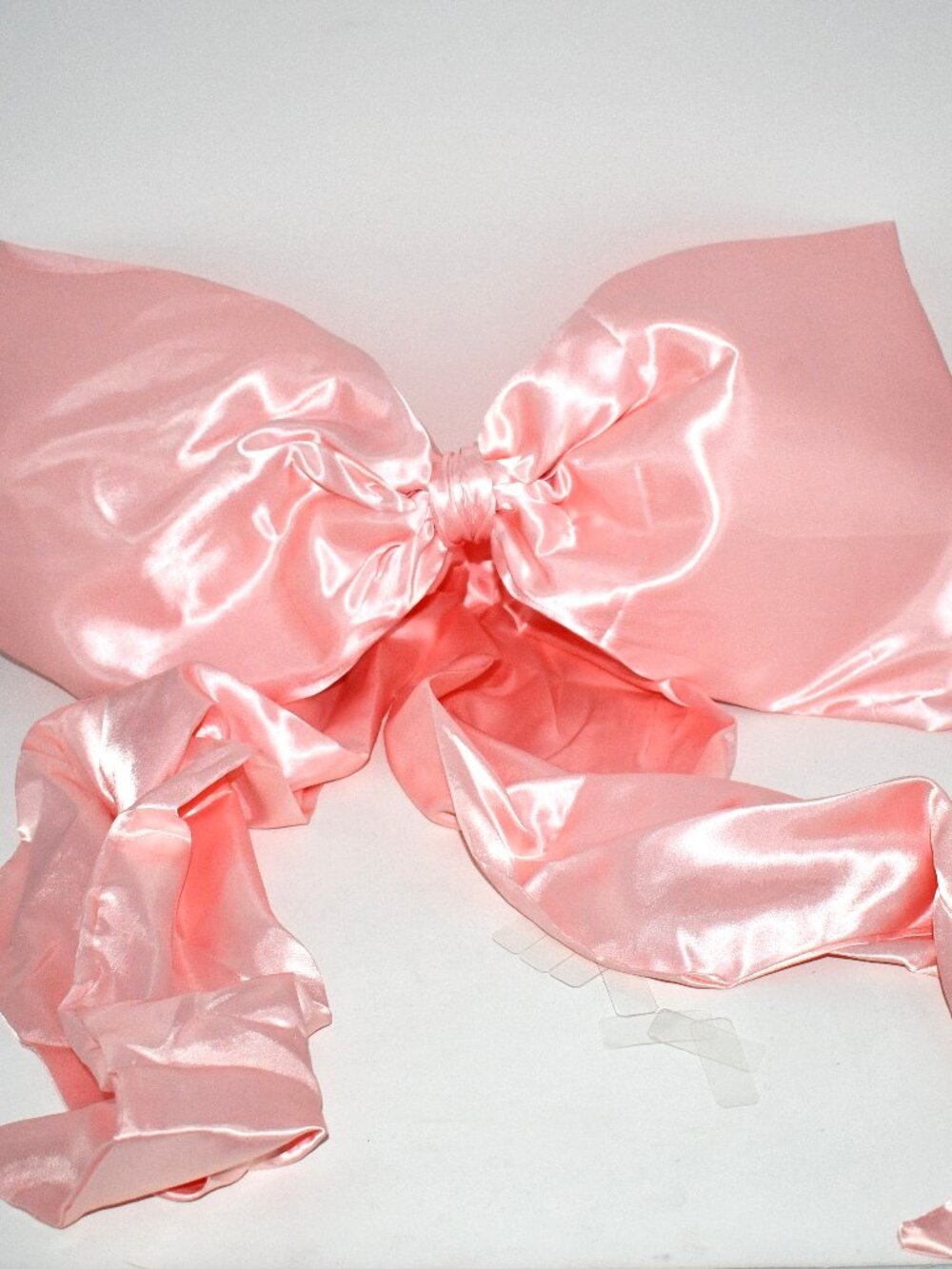 Coquette Large Satin Bow Pink 24x42 Giant Ribbon Wall Decor Party Backdrop Decor